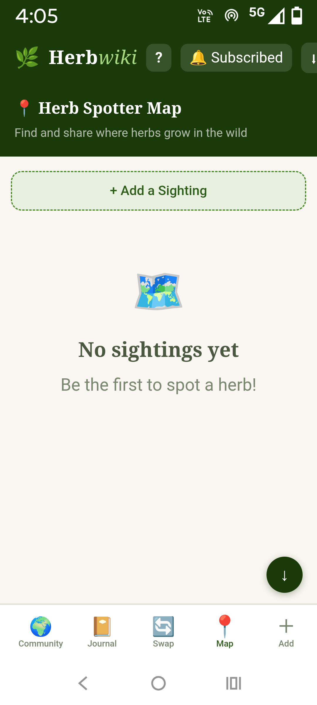 Herb Spotter Map screenshot