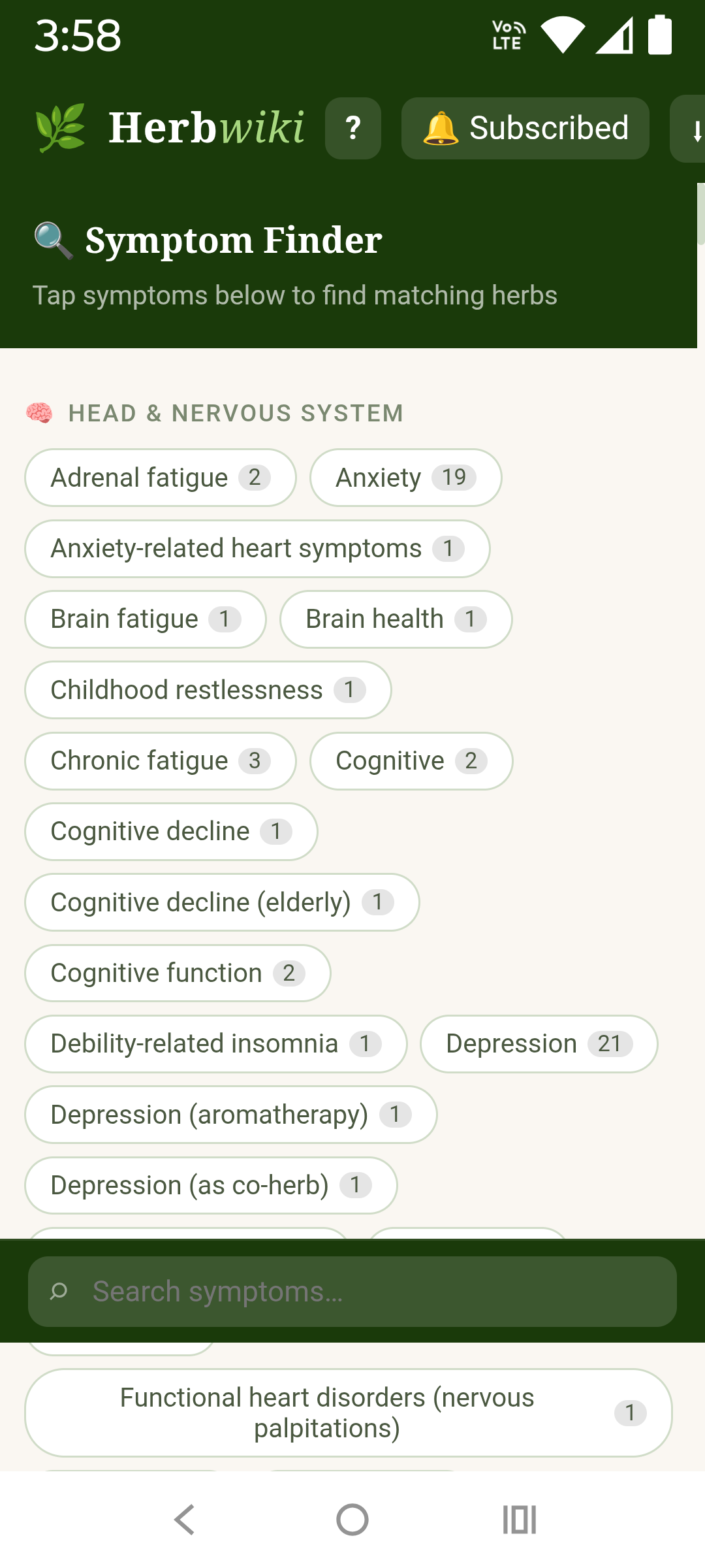 Symptom Checker screenshot
